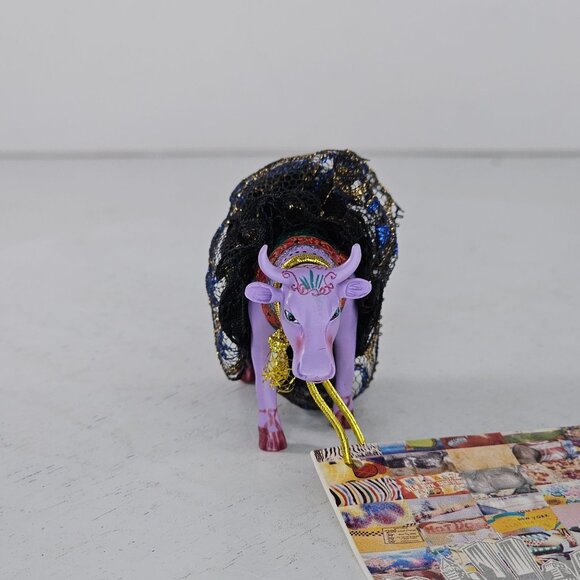 Cow Parade Mini Moo Prima Cowlerina Figurine Purple Ballerina With Tag #23127 - Picture 4 of 8